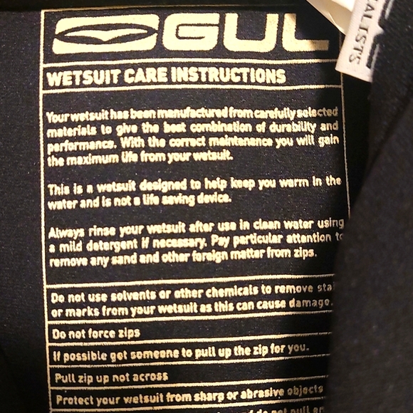 Gul response Wetsuit 3/2 Size MS - Mens - Picture 10 of 11